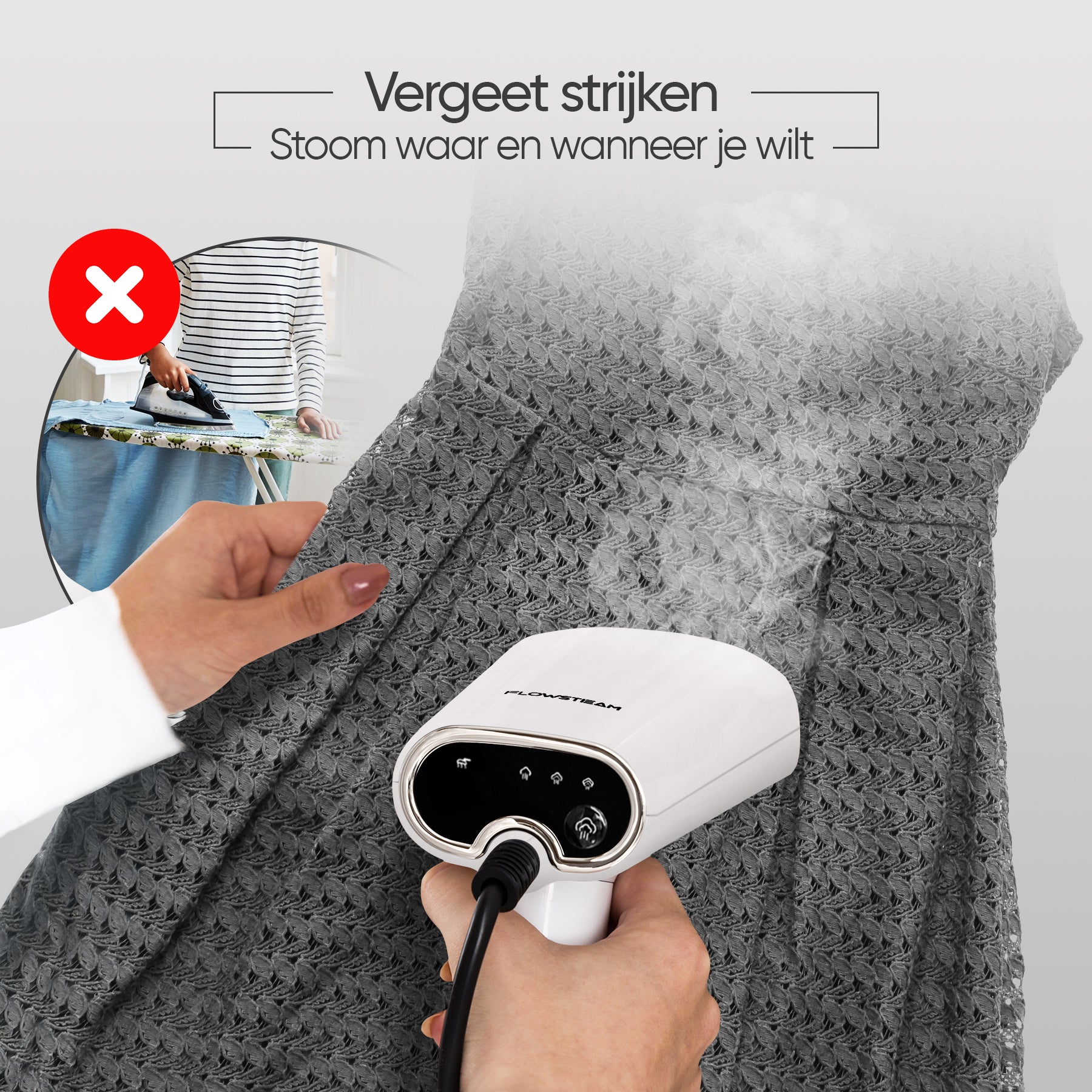 kleding stomen voor kreukelverwijdering kleding