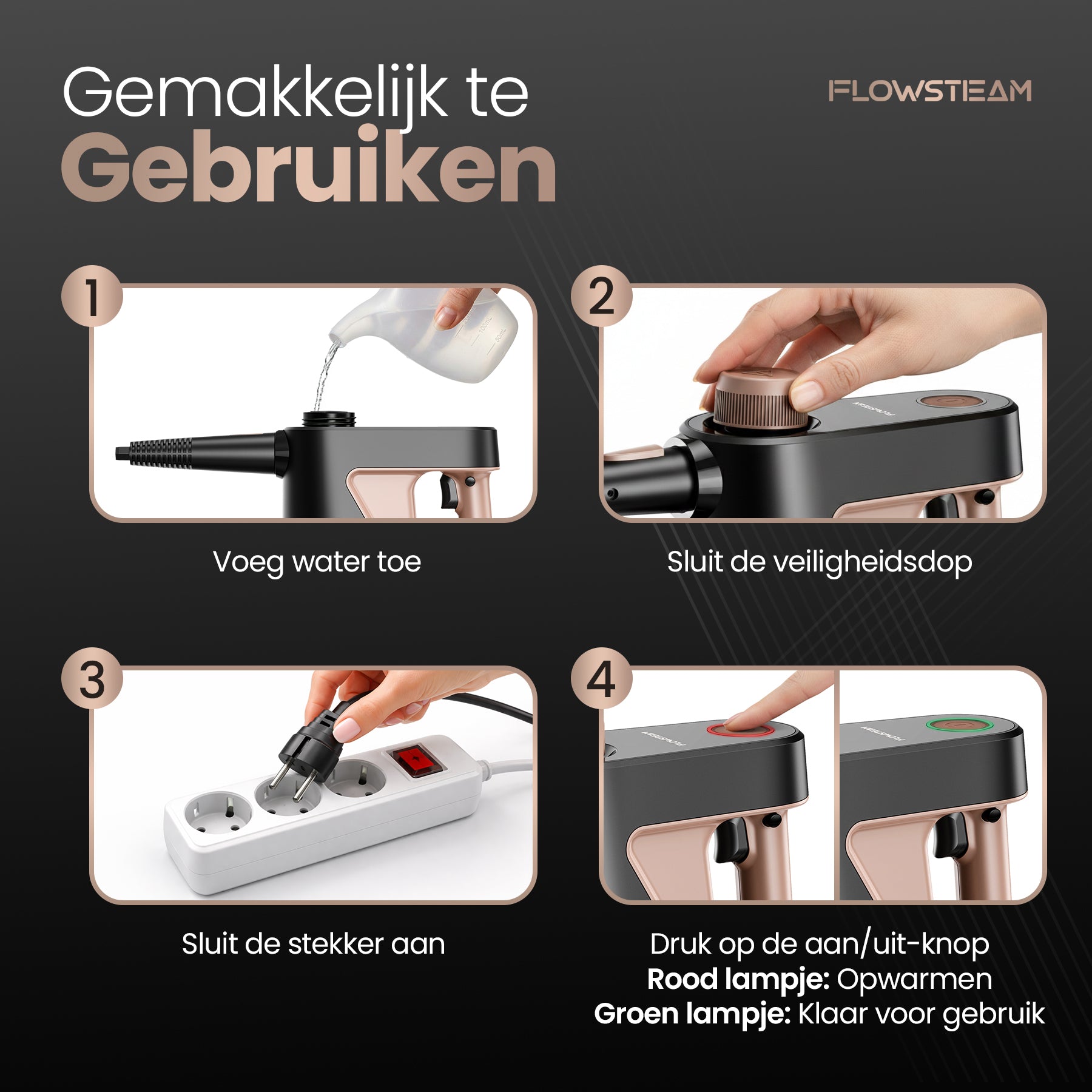 FLOWSTEAM 12-in-1 Handstoomreiniger