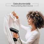 Gebruikvriendelijke kledingstomer zwart