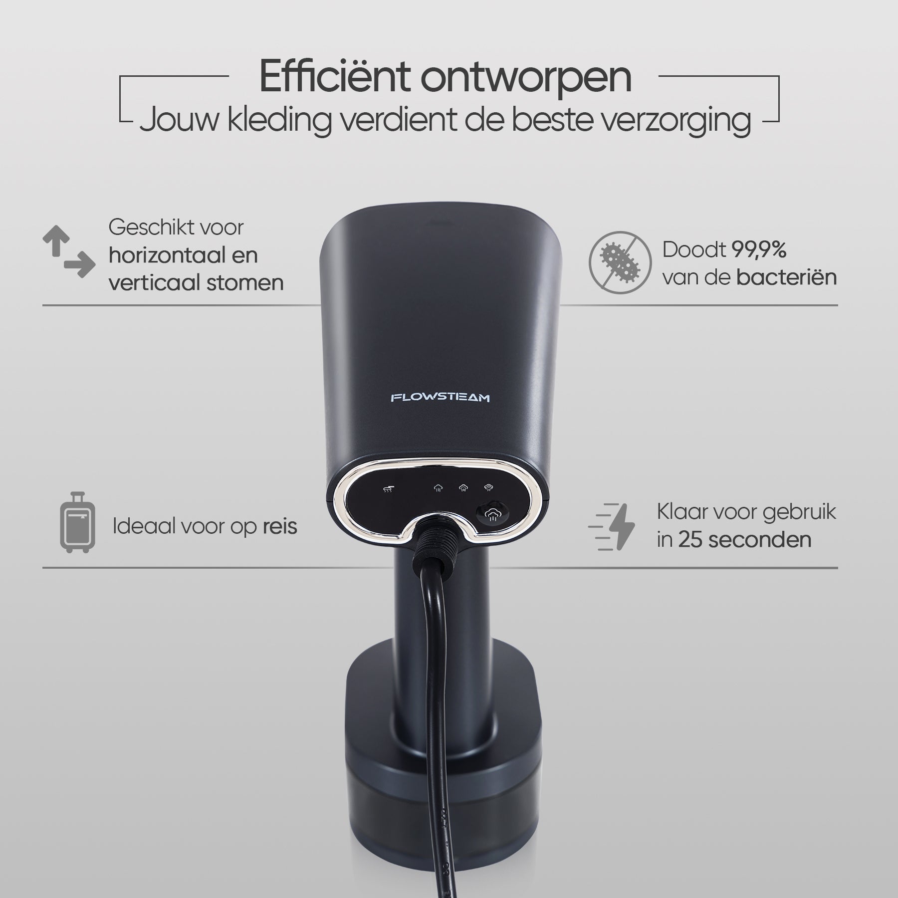 Ontwerp van kledingreiniger met stoom