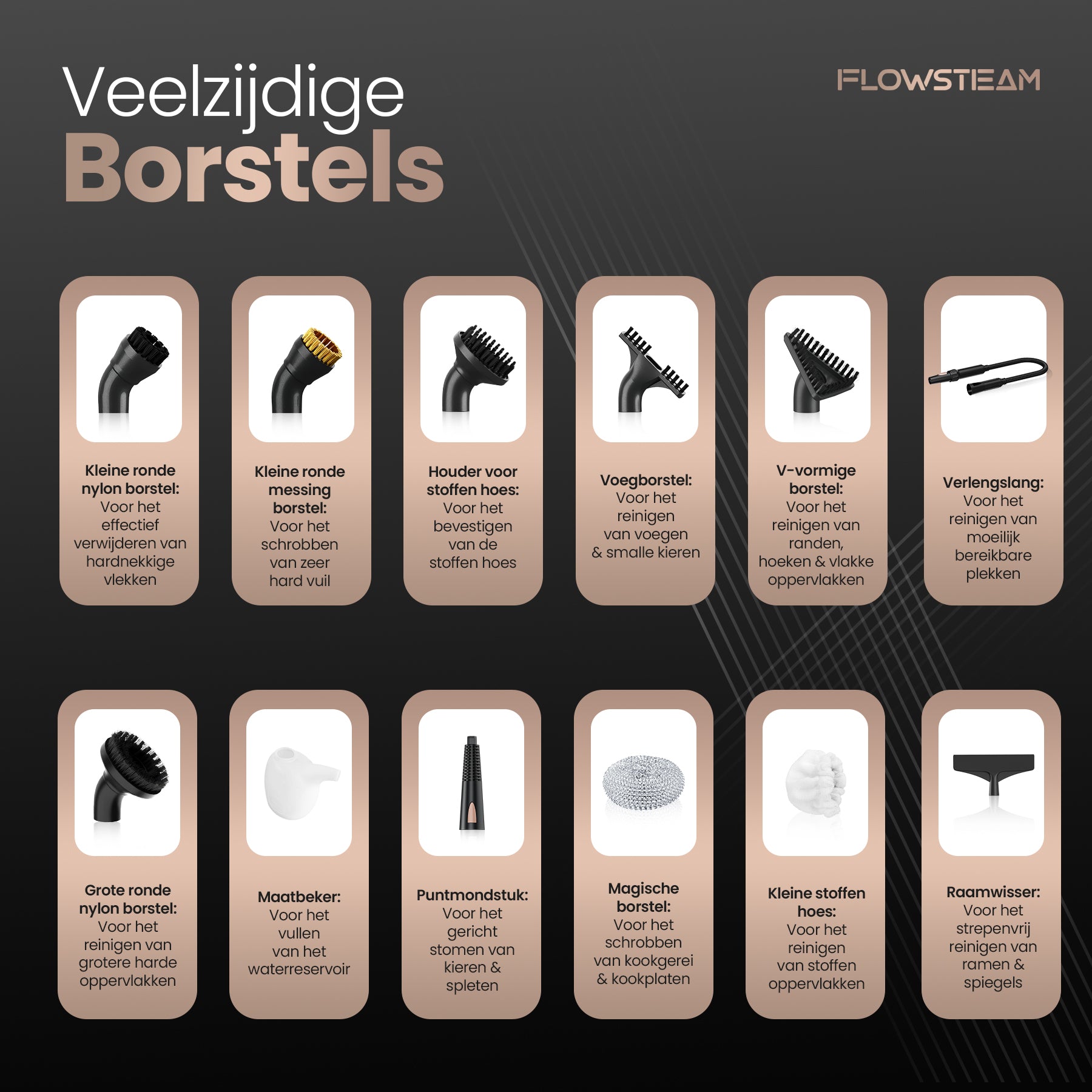 FLOWSTEAM 12-in-1 Handstoomreiniger