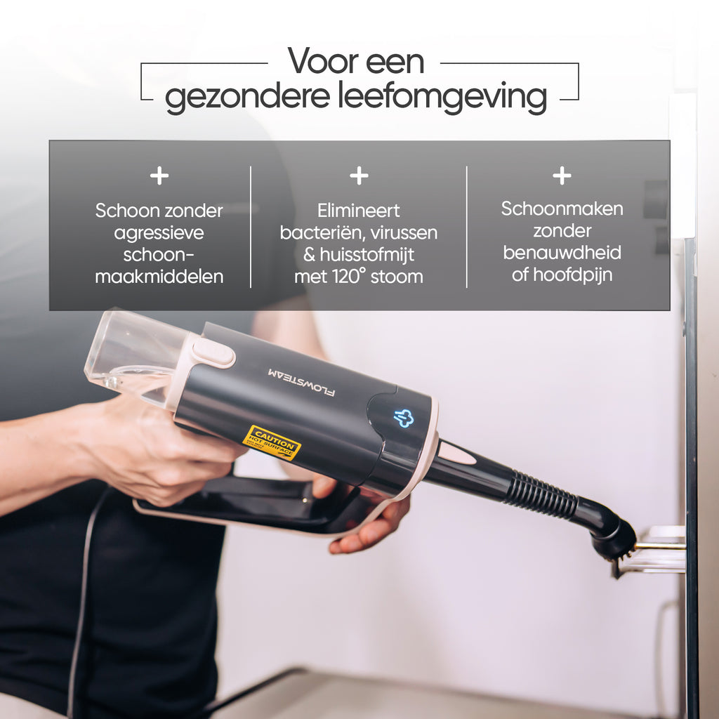 Huis schoonmaken met een stoomreiniger