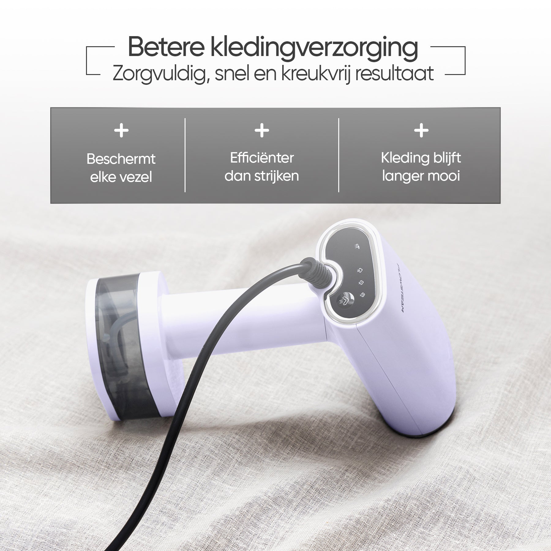 kledingverzorging met draagbare stoomreiniger